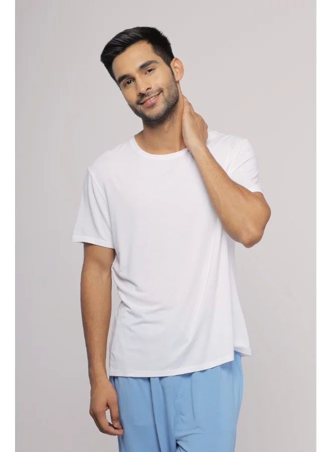 NeceSera Mens White Lounge T-Shirt