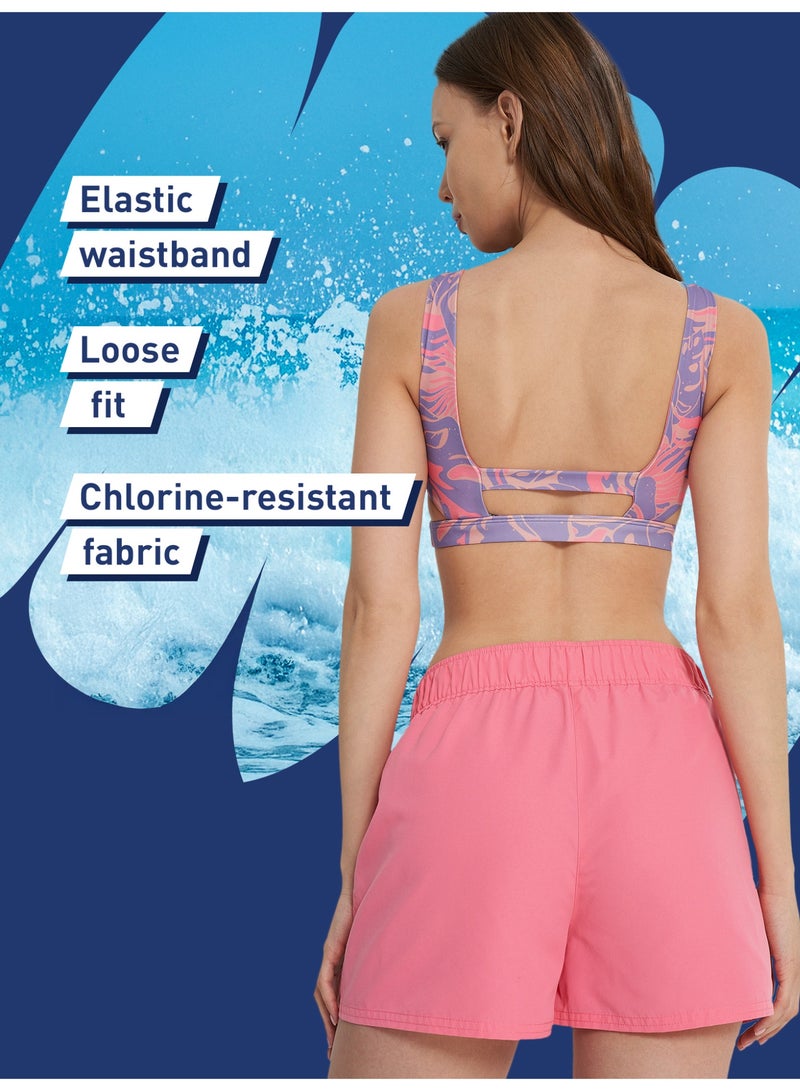 Termit Women's Swimming Shorts Pink – Quick-Drying Fabric, Chlorine & Sea Water Resistant, Elastic Waistband, Perfect for Beach & Pool Activities - Image 4