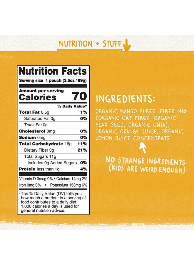 Pumpkin Tree Organics Fruit Snack Packet + Fiber + a Squeeze of Orange, 3.5 Ounce (Pack of 10) - Image 2