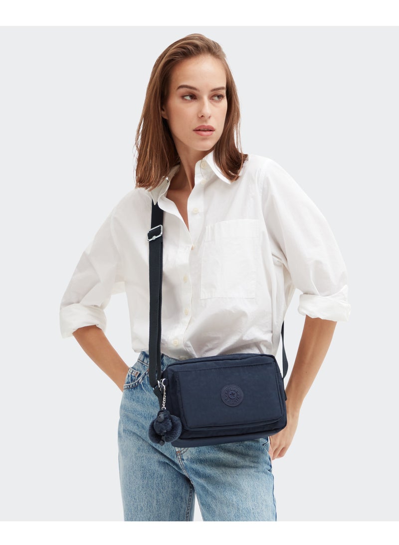 كيبلينغ حقيبة عابرة للجسم متوسطة أبانو إم مع حزام كتف قابل للتعديل - أزرق أزرق - Image 2