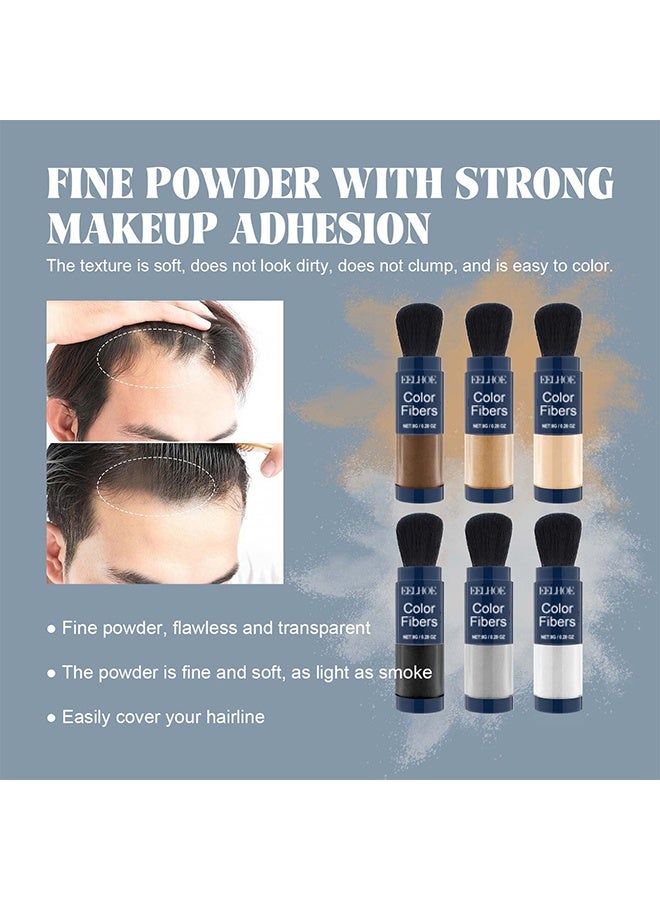 EELHOE Color Fibers, Colored Hair Thickener with Brush, Temporary Hair Color for Root with Hair Thickening Fibers for Women Men (Black) - Image 4