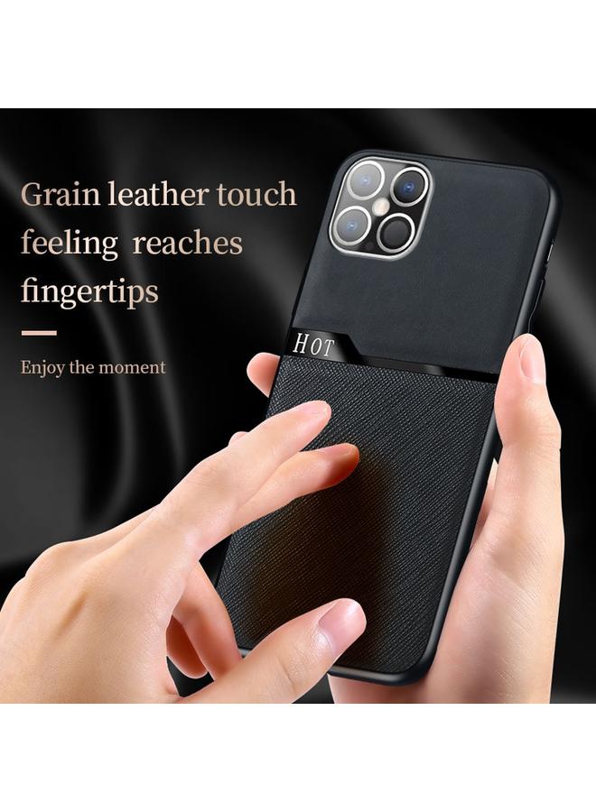 Zaboon Case For iPhone 12 mini Skin-Friendly Frosted Leather + TPU All-Inclusive Phone Case with Metal Iron Sheet - Image 4