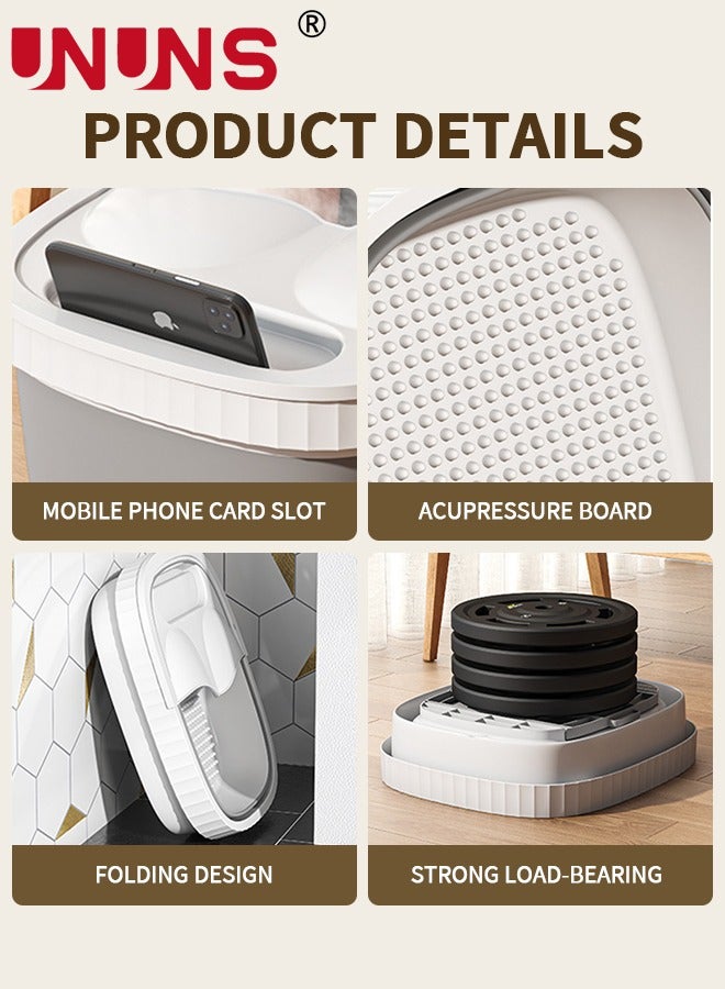 UNUNS Foldable Footbath Basin,Portable Foot Soaking Tub SPA Massage Basin With Footstool And Cover,For Pedicure Massage - Image 5