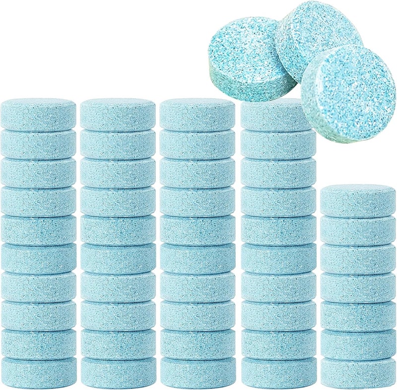 tobenbone 50PCS Car Windshield Washer Fluid, Windshield Washer Fluid Tablets, Windshield Washer Fluid Concentrate Remove Glass Stains Suitable for Car Window Glass - Image 1