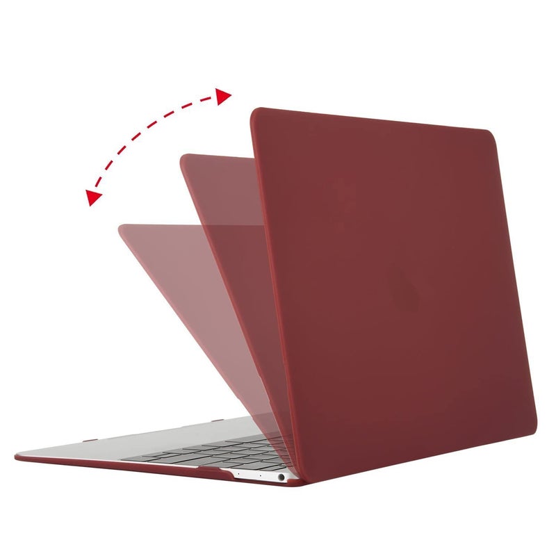 Moca غطاء صلب لجهاز M1 MacBook Air مقاس 13 بوصة [إصدار 2022، 2021-2018] M1 A2337 A2179 A1932 مع شاشة ريتينا وTouch ID غطاء غلاف MacBook Air (أحمر نبيذي) - Image 3