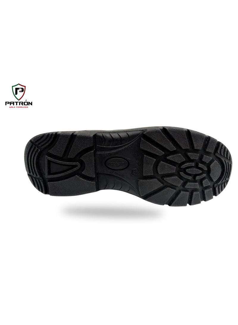 Patron SPARTON | S0369 PATRON Men Women Leather Safety Shoe With Steel Toe Cap & Steel Cap Breathable Leather Lightweight Comfortable Puncture Proof Industrial Factory work Protective  - Image 3