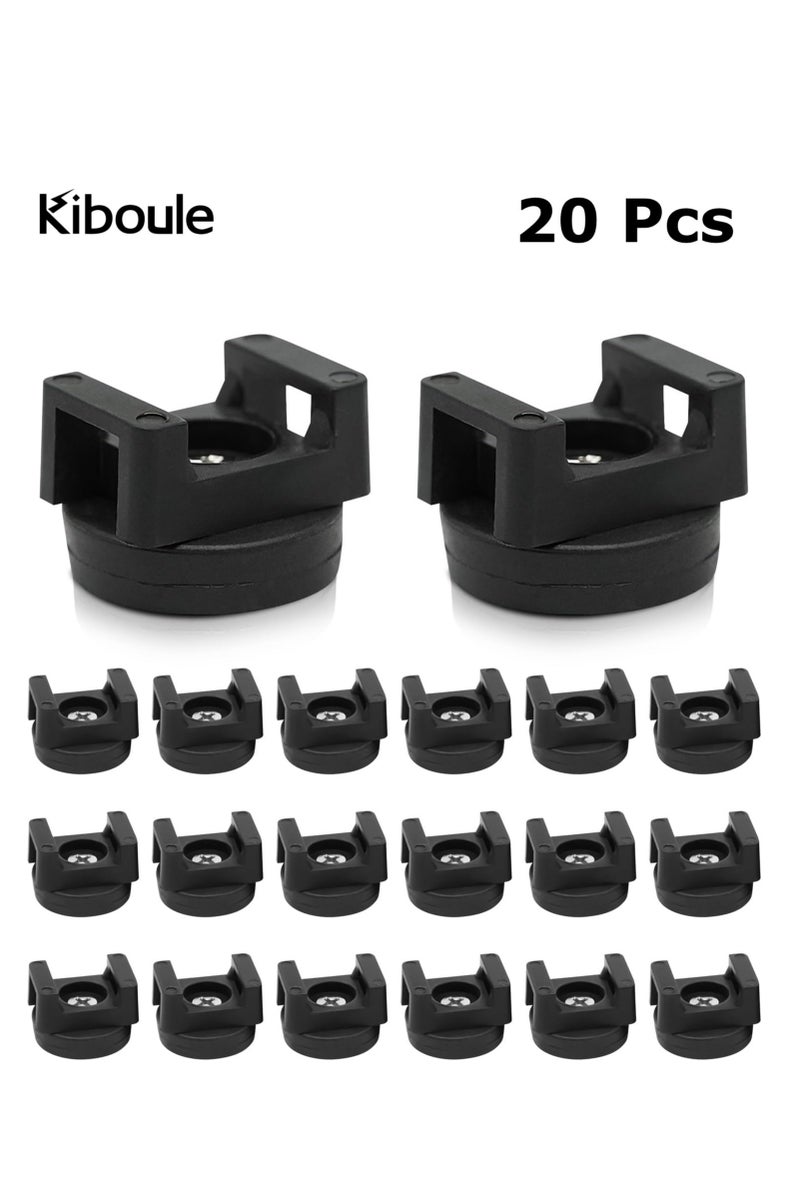 Kiboule 20Pcs Magnetic Cable Zip Tie Base, Multipurpose Cable Ties Mount Wire Clips Management Base,Heavy Duty Wire Cable Holder Supplies for Electrical Cable Wire Organization(Vertical Tension 3.5kg) - Image 1