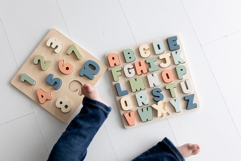 Pearhead Wooden Alphabet Puzzle Board, Colorful ABC Letters, Interactive Learning Educational Montessori Toy, Baby and Toddler Ages 1+ Years, Kids Ideas, Parent's Most Loved Toys - Image 5