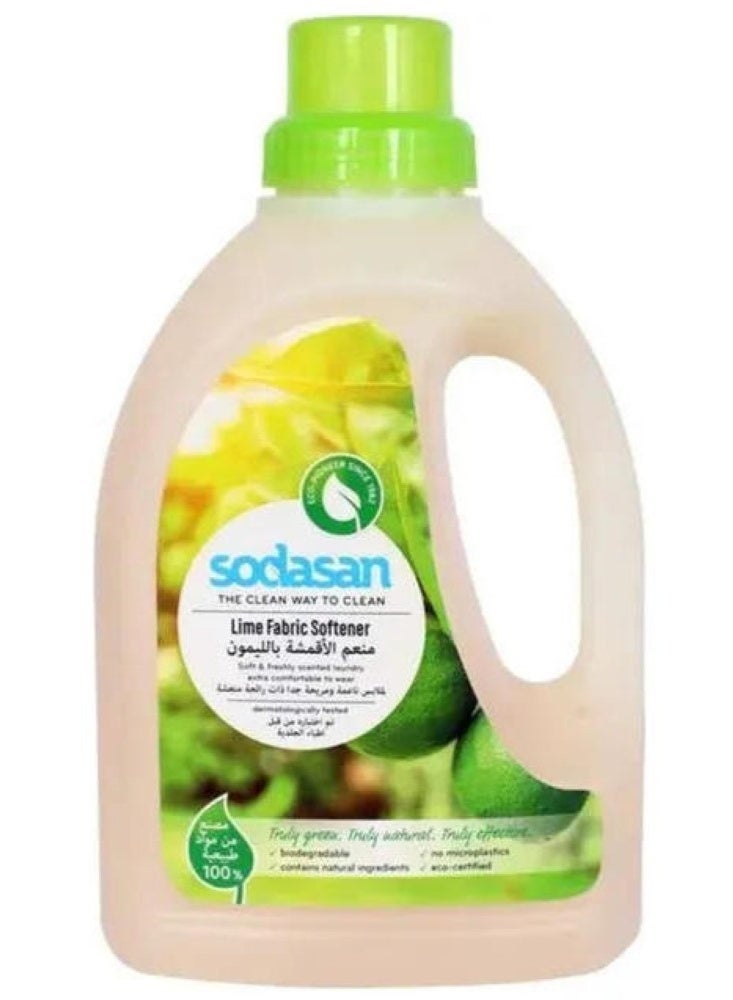 sodasan 100% Natural Lime Fabric Softener 750 ML - Image 1