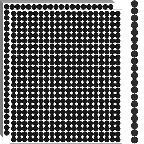 YSHIHE Black Round Circle Dot Stickers, 1/4 inch, 10000 PCS, Mini Tiny Colored Coding Labels for Office and Classroom - Image 1