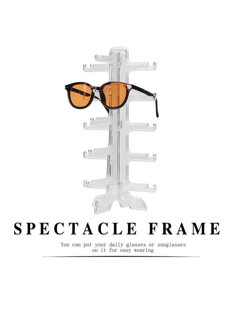 SOLARAE 8 Slot Sunglasses Organizer, Sunglasses Storage Case and 5 Tier Sunglasses Holder, Sunglasses Display Case and Sunglasses Display Stand for Display and Storage Sunglasses/Jewellery/Watches - Image 5