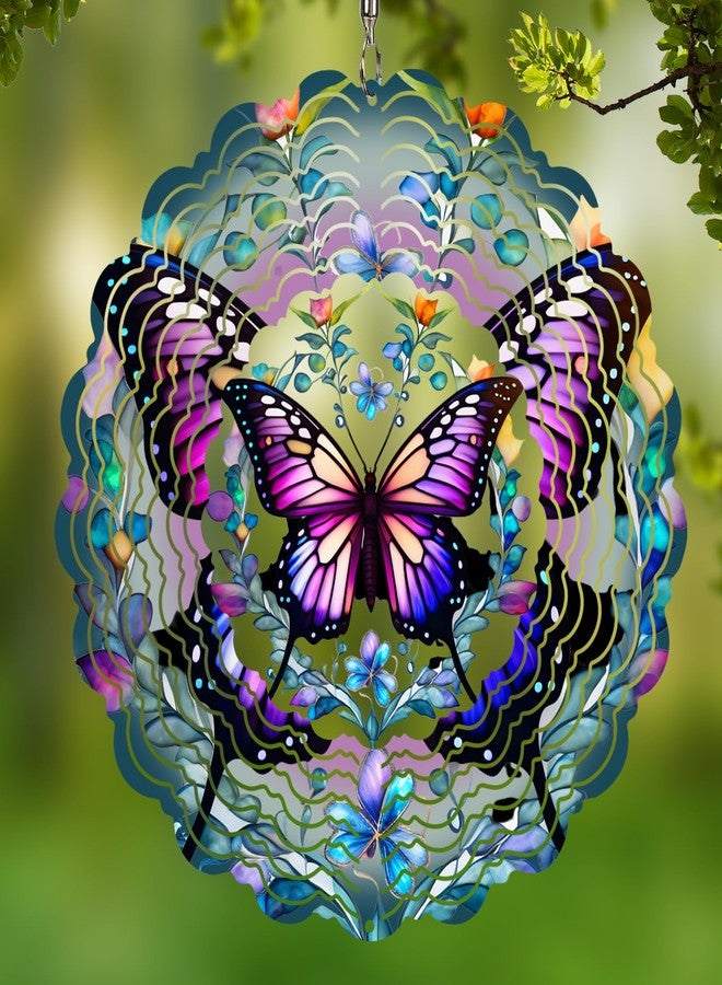 Cawalap Wind Spinners Outdoor Butterfly -Birthday Gifts for Women Mom, Hanging Wind Sculptures Wind Spinners, 12 inch 3D Wind Spinner for Garden Decor for Outside, Garden, Patio, Yard - Image 1