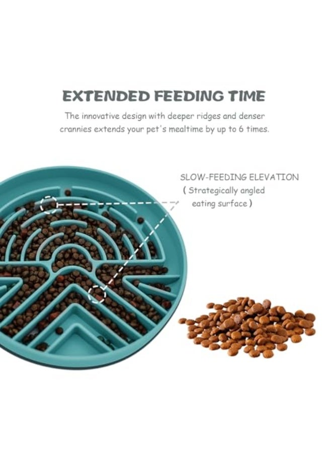Lesipee Slow Feeder Dog Bowl for Large & Small Pets, Anti Choking Puzzle Dog Food Lick Mat with Non-Slip Base, Interactive Pet Slow Eating, Silicone Licking Mat Cat Feeding Bowl for Puppies & Cats - Image 3