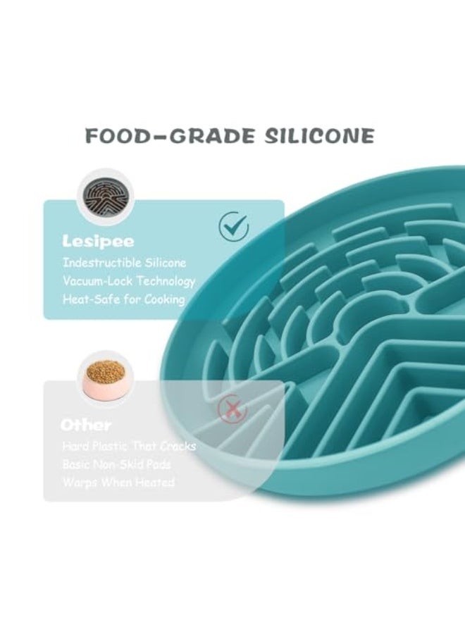 Lesipee Slow Feeder Dog Bowl for Large & Small Pets, Anti Choking Puzzle Dog Food Lick Mat with Non-Slip Base, Interactive Pet Slow Eating, Silicone Licking Mat Cat Feeding Bowl for Puppies & Cats - Image 5