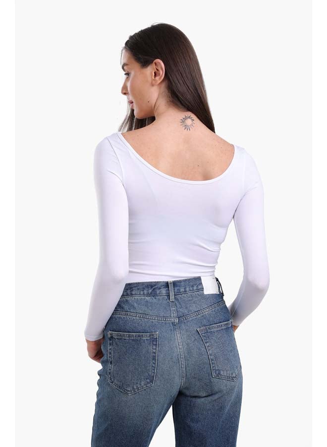 Clue Scoop Neck Long Sleeve Top  - Image 3