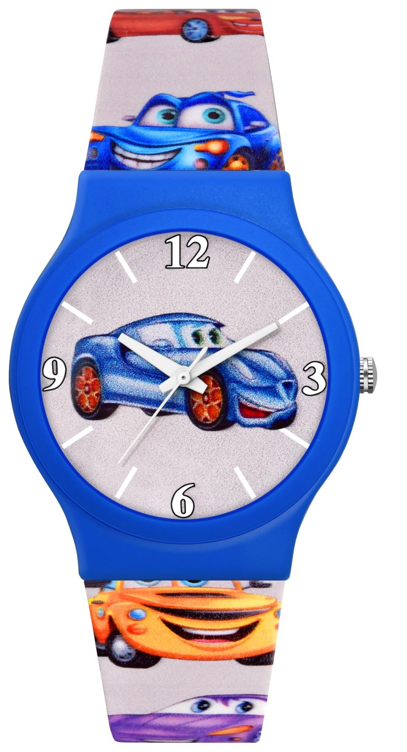 Acnos Kid's Happy Colorful Water-Resistant Durable Watch for Boys Kids Boy with Fun Designs Adjustable Strap Positive Messages Watch for Kids - Image 1