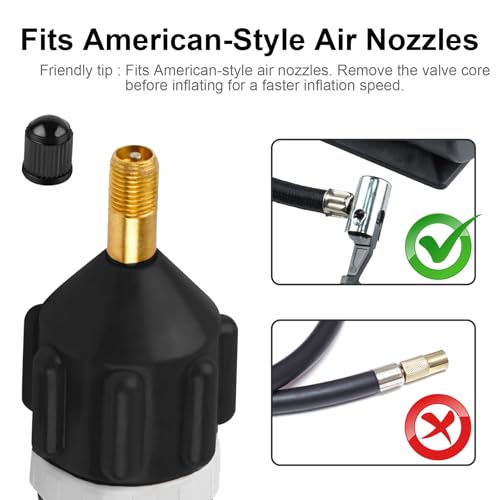 karmiero 2Pcs Inflatable Boat SUP Pump Adapter, Premium Conventional Air Adapter, Sturdy SUP Air Adapter,Quickly Inflation and Strong Sealing SUP Pump Adapter, for Inflatable Boat, Paddleboard and Kayak. - Image 5