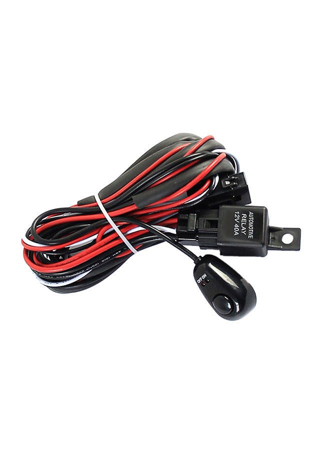 NIBEMINENT Professional Wiring Harness Kit With Fuse Relay Black  - Image 1