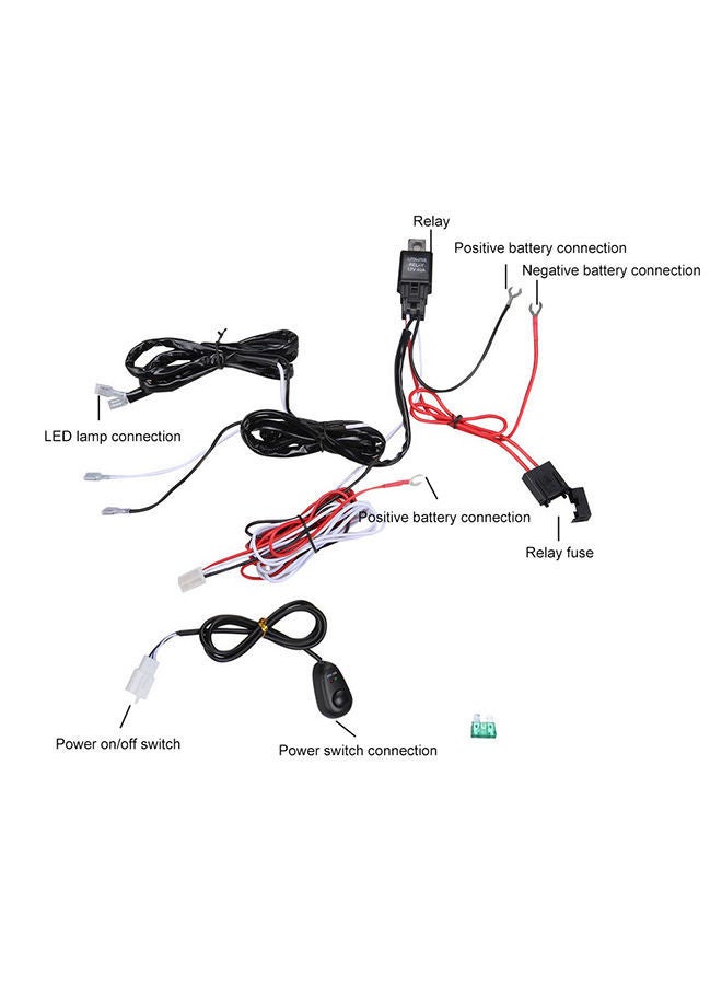 NIBEMINENT Professional Wiring Harness Kit With Fuse Relay Black  - Image 2