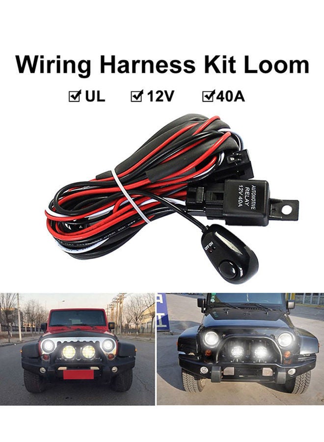 NIBEMINENT Professional Wiring Harness Kit With Fuse Relay Black  - Image 3