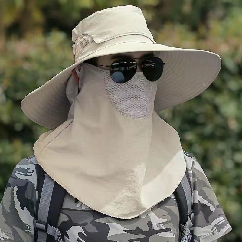 Summer New Top Detachable Men''s Sunscreen Fisherman Hat Outdoor Large Rim Sunshade Breathable Fishing Hat Sun Hat - Image 1