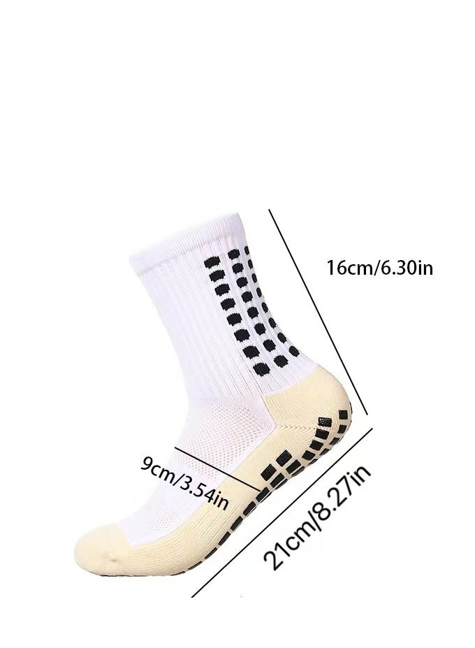 5 Pairs of Grip Socks, Tight Fitting Grip Socks Football Socks Wear-Resistant Football Non-Slip Football Men for Training - Image 4