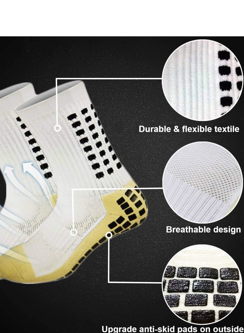 5 Pairs of Grip Socks, Tight Fitting Grip Socks Football Socks Wear-Resistant Football Non-Slip Football Men for Training - Image 5