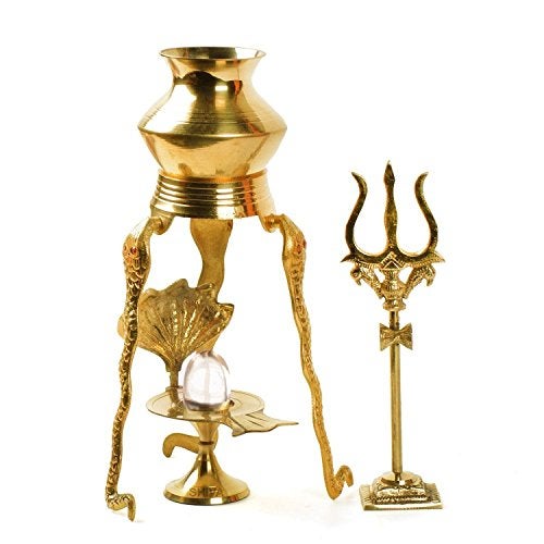 odishabazaar Brass Shiva Ling/Sphatik Shivling - Image 2