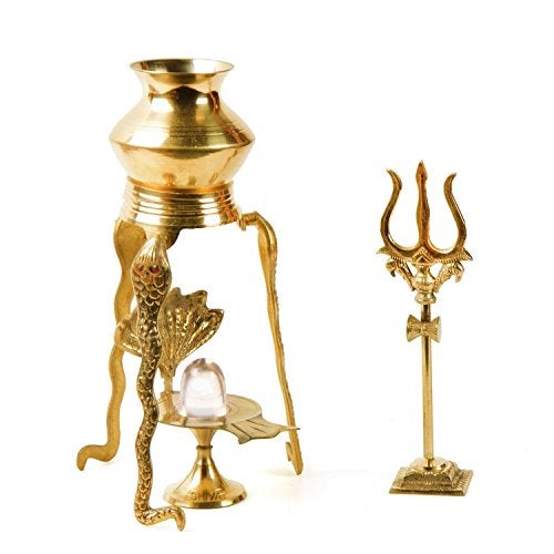 odishabazaar Brass Shiva Ling/Sphatik Shivling - Image 3