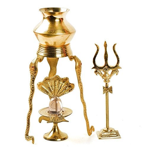 odishabazaar Brass Shiva Ling/Sphatik Shivling - Image 4
