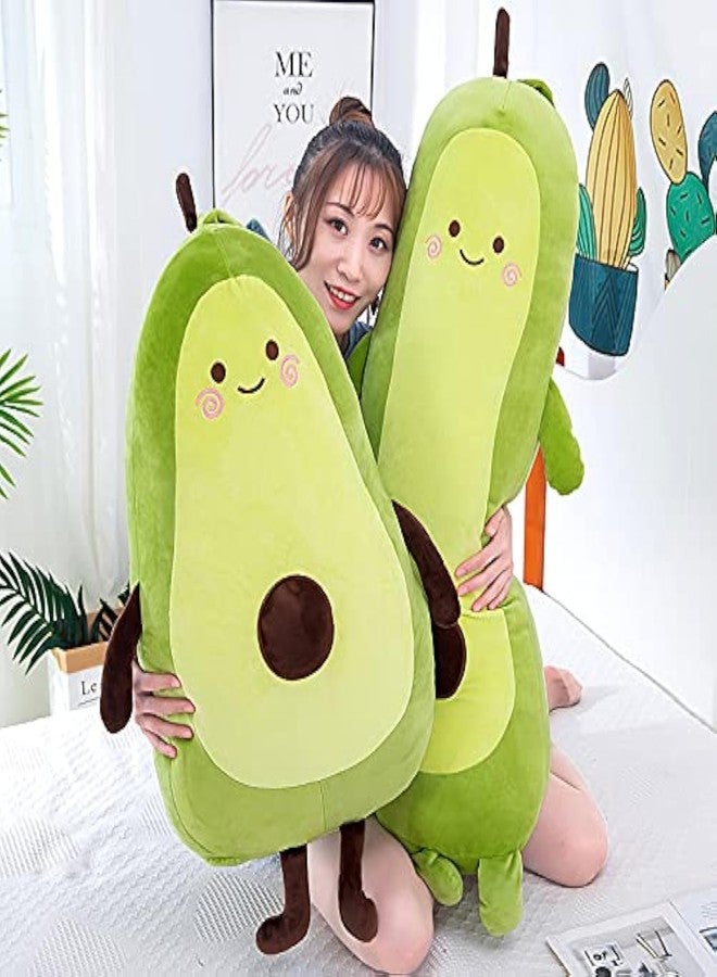 Xichen 27 Inch Green Large Avocado Plush Toy Pillow Doll, Seated-35 Inch - Image 1