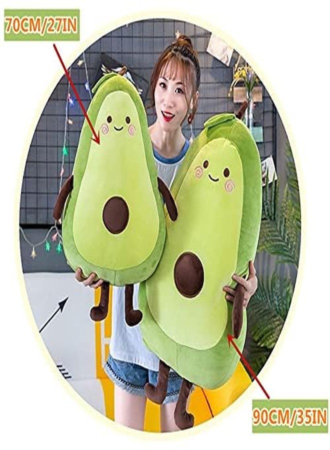 Xichen 27 Inch Green Large Avocado Plush Toy Pillow Doll, Seated-35 Inch - Image 4