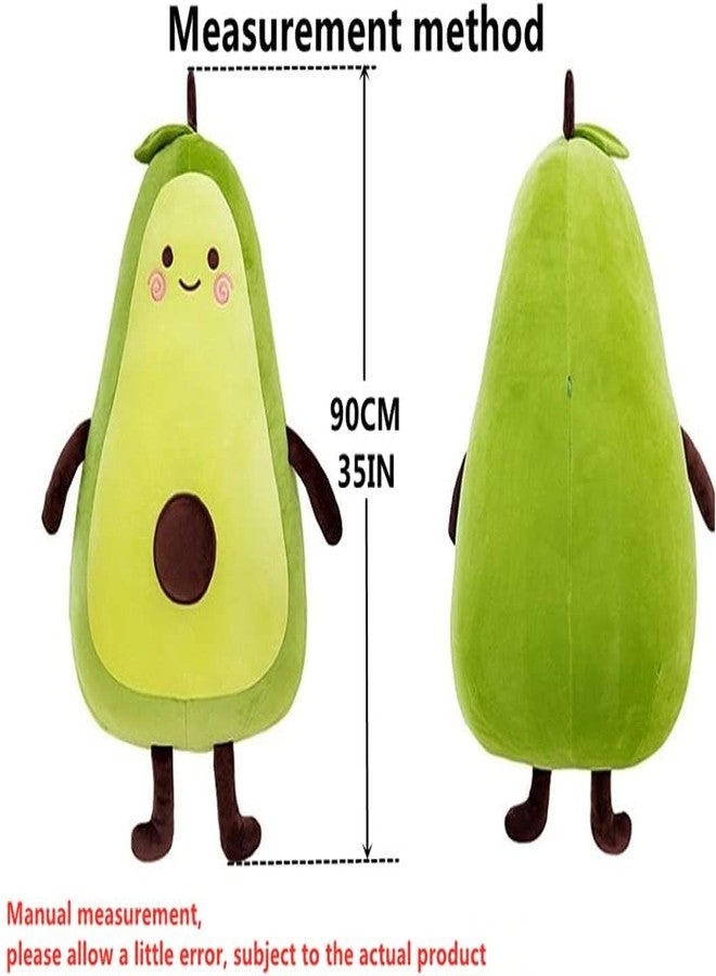 Xichen 27 Inch Green Large Avocado Plush Toy Pillow Doll, Seated-35 Inch - Image 5