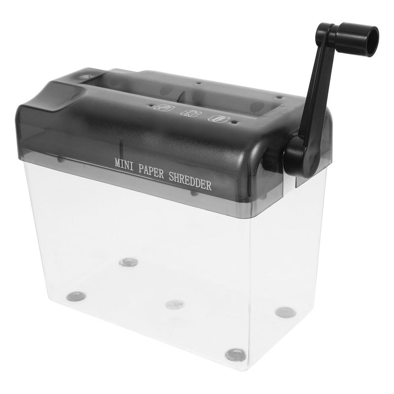 Manual Paper Shredder Handheld Small Desktop Office Shredder Wear Resistant Black For Home And School Document Cutting - Image 2