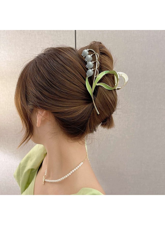 STAR WORK STAR WORK Hair Claw Clips Thick Long Jaw Clips Barrettes Hair Accessories Perfect Fashion Jaw Claw Hair Styling for Women and Girls (LOTUS BLUE) - Image 1