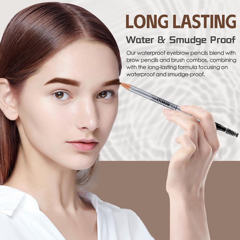 Waterproof Eyebrow Pencil,Pull Cord Brow Pen Long Lasting,Microblading Supplies Brow For Marking Filling Outlining Eye Brow Liners - Image 5