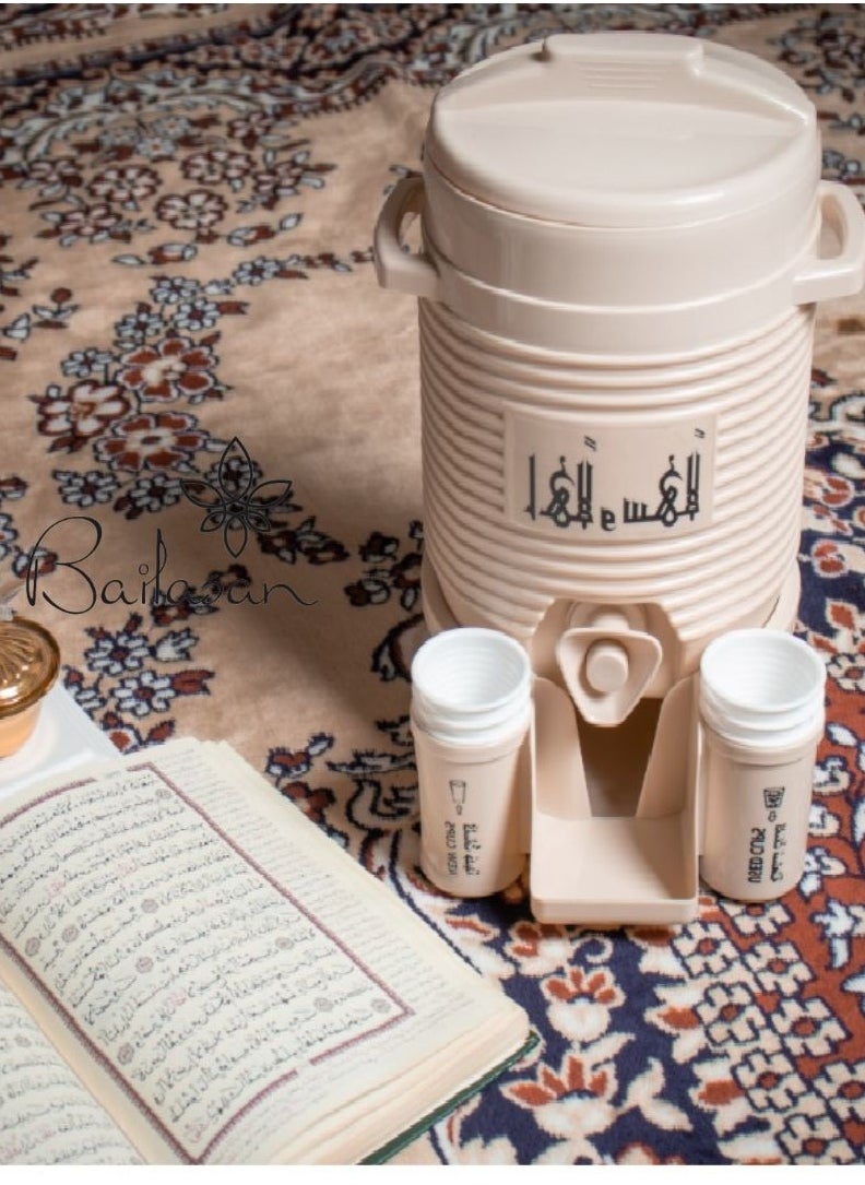 Bailasan - Thermos Alharam Zamzam Water Thermos (5 L) - Sleek Gray | Keeps Water Cool & Fresh - Image 1
