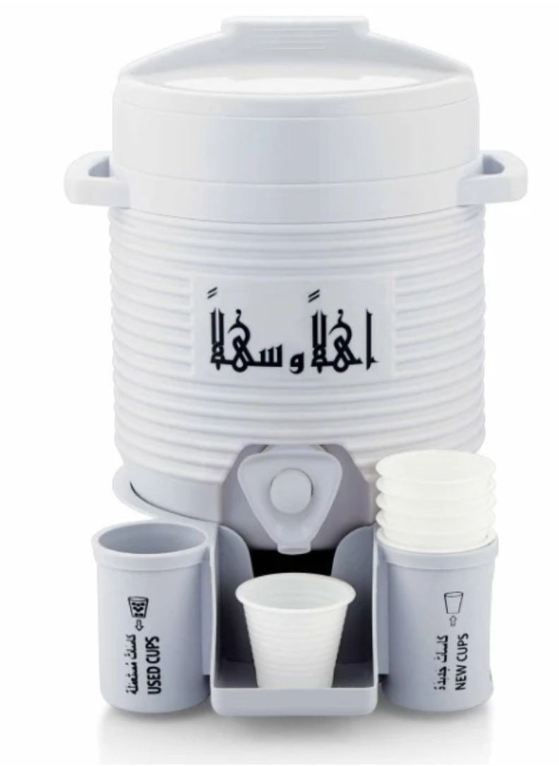 Bailasan - Thermos Alharam Zamzam Water Thermos (5 L) - Sleek Gray | Keeps Water Cool & Fresh - Image 1