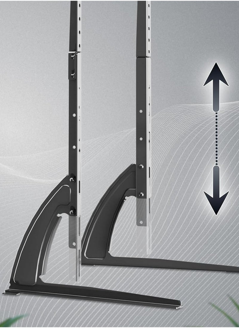 ELTRAZONE Universal TV Stand Height Adjustable TV Stand for 30-65 Inch up to 40 kg, Max. VESA 800 x 400, Sturdy Steel, Black - Image 5