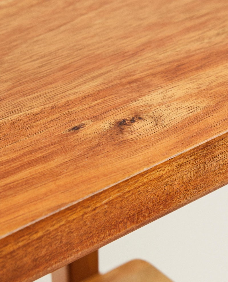 Md Decor Solid Sheesham Wood SideTable for Living Room | Wooden EndTable with Shelf for Bedroom & Balcony | Natural Honey Finish Bedside Table (16.9" H x 21.7" L x 9.8" W) - Image 4