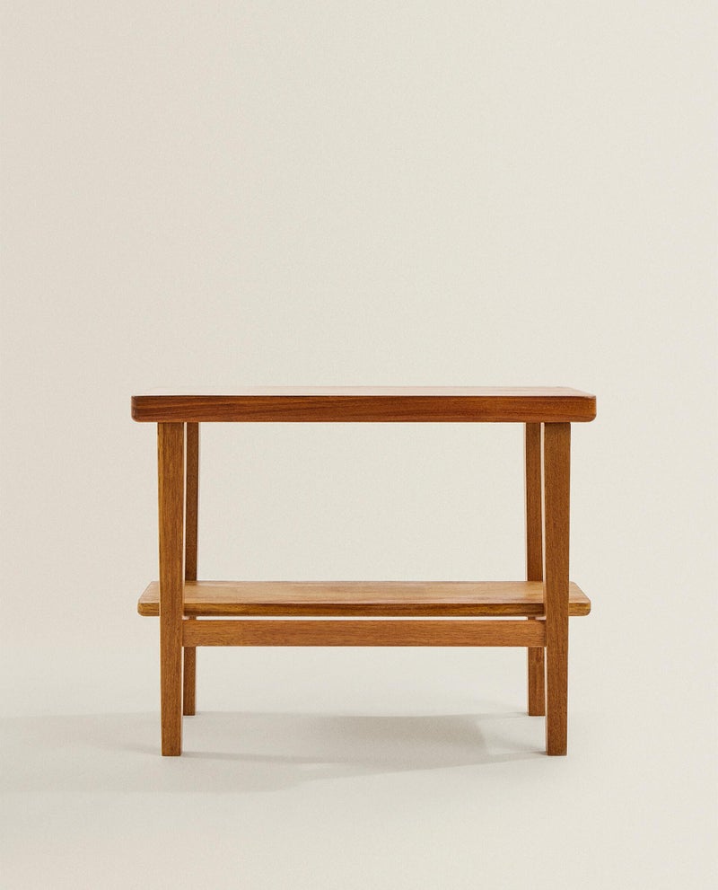 Md Decor Solid Sheesham Wood SideTable for Living Room | Wooden EndTable with Shelf for Bedroom & Balcony | Natural Honey Finish Bedside Table (16.9" H x 21.7" L x 9.8" W) - Image 2