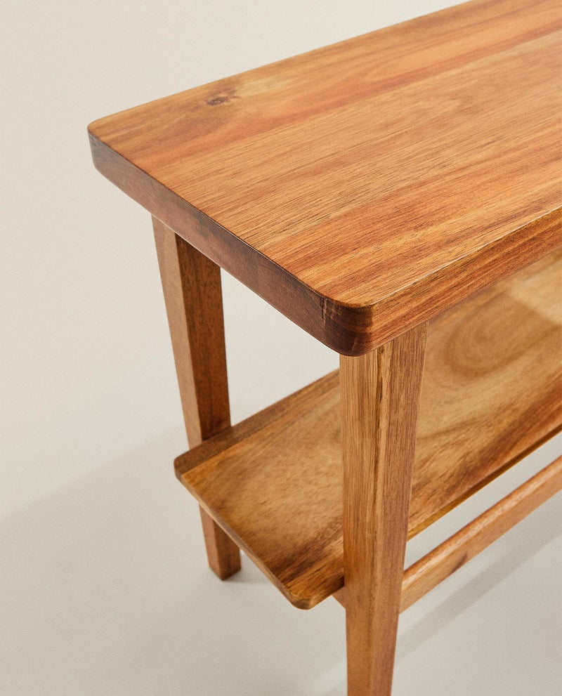 Md Decor Solid Sheesham Wood SideTable for Living Room | Wooden EndTable with Shelf for Bedroom & Balcony | Natural Honey Finish Bedside Table (16.9" H x 21.7" L x 9.8" W) - Image 5