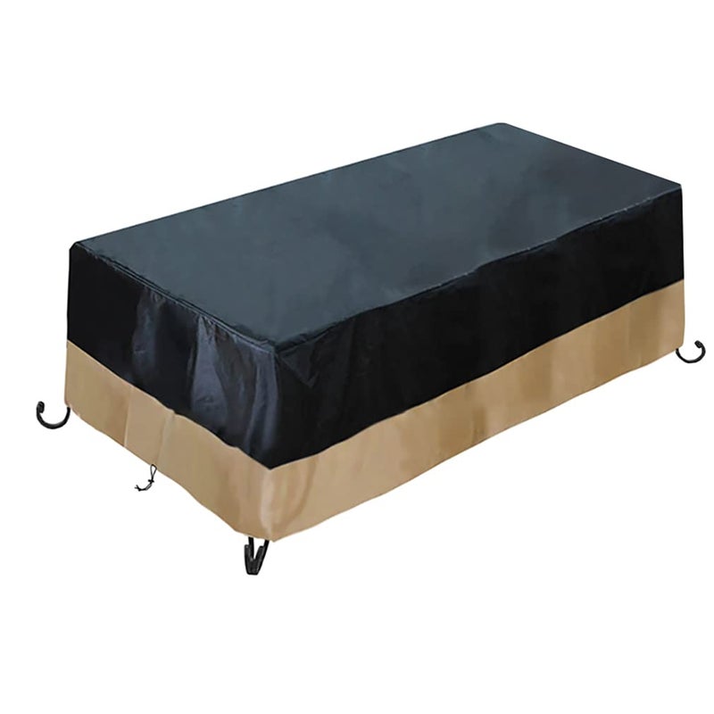 ProHome Direct Heavy Duty Waterproof 60Inch Rectangle Fire Pit Cover for Outdoor Patio Gas Fire Table60L X 38W X 24HWeather ResistantBlack