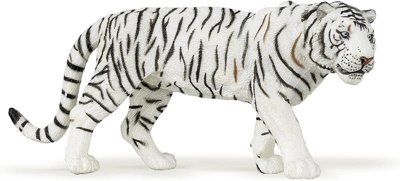 Papo  White Tiger  Realistic Figurine  for Ages 3  Wild Animal Kingdom Collection  Hand Painted  Highly Detailed  Durable and Educational  Gift Idea  Collectable  White Tiger Toy - Image 1