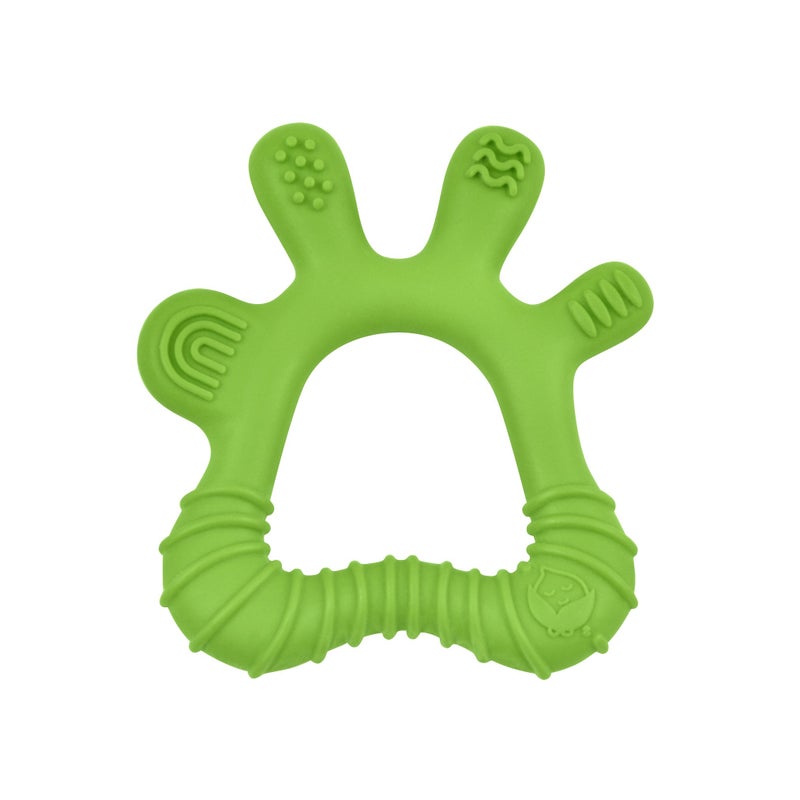 green sprouts Front Side Teether made from Silicone Soothes massages babys front side gums teeth Soft flexible silicone eases pain Easy to hold gum chew Dishwasher safe