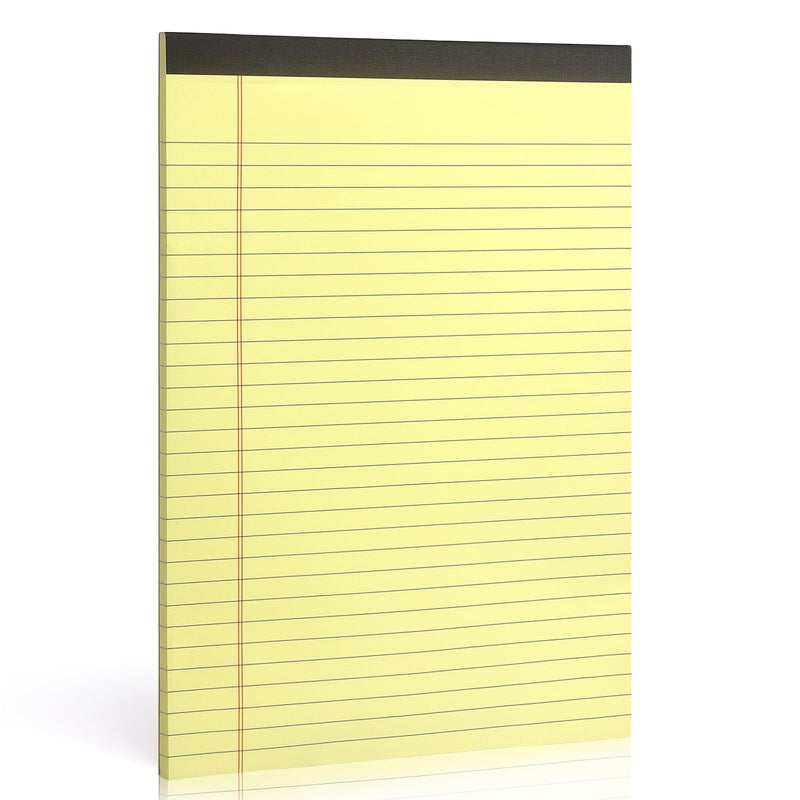 ZZTX Legal Pads 8.5 x 11 Inch Yellow Writing Notepad, Lined Writing Pads for Work Office School, 50 Sheets Per Pad, A4, 1 Pack - Image 1