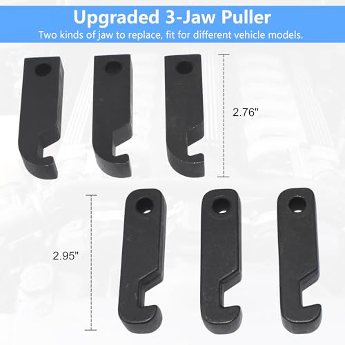 Yuesstloo Harmonic Balancer Damper Pulley Puller Kit, Compatible with Ford GM Chrysler Cadillac Chevy Trucks Mitsubishi, Adjustable Upgraded 3-Jaw Puller for Harmonic Damper & Balancer Removal - Image 4