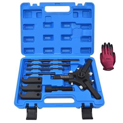 Yuesstloo Harmonic Balancer Damper Pulley Puller Kit, Compatible with Ford GM Chrysler Cadillac Chevy Trucks Mitsubishi, Adjustable Upgraded 3-Jaw Puller for Harmonic Damper & Balancer Removal - Image 1