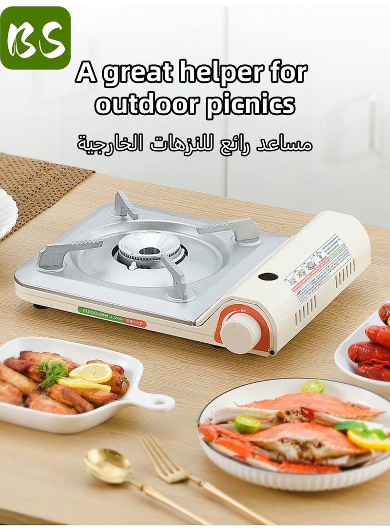 BS Ultra-thin portable cassette stove | Outdoor camping stove | Lightweight design | Easy to carry | Quick installation | High fuel efficiency | Durable materials - Image 4