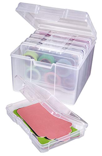 ArtBin 6947ZZ Photo  Craft Organizer Set Large Box with 5 Plastic Storage Cases Inside Clear - Image 1